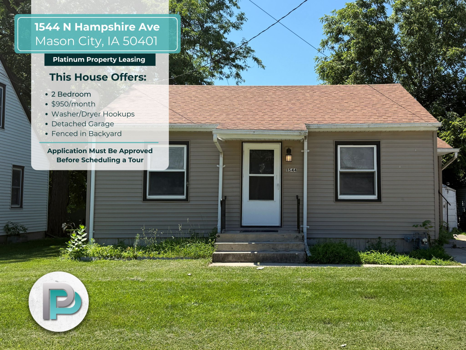 1544 N Hampshire Ave, Mason City, Iowa 50401, 2 Bedrooms Bedrooms, ,1 BathroomBathrooms,House,For Rent,N Hampshire Ave,1096
