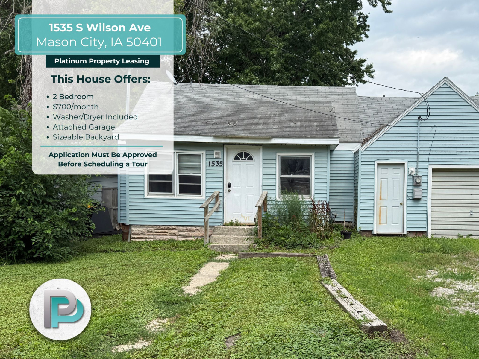 1535 S Wilson Ave, Mason City, Iowa 50401, 2 Bedrooms Bedrooms, ,1 BathroomBathrooms,House,For Rent,S Wilson Ave,1111