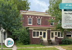 27 6th St NW, Mason City, Iowa 50401, 3 Bedrooms Bedrooms, ,1.5 BathroomsBathrooms,Duplex,For Rent,6th St NW,1253