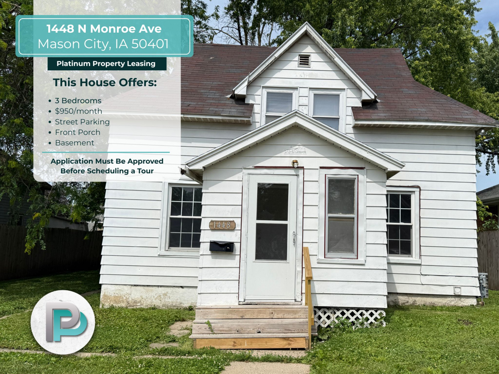 1448 N Monroe Ave., Mason City, Iowa 50401, 3 Bedrooms Bedrooms, ,1 BathroomBathrooms,House,For Rent,N Monroe Ave.,1293