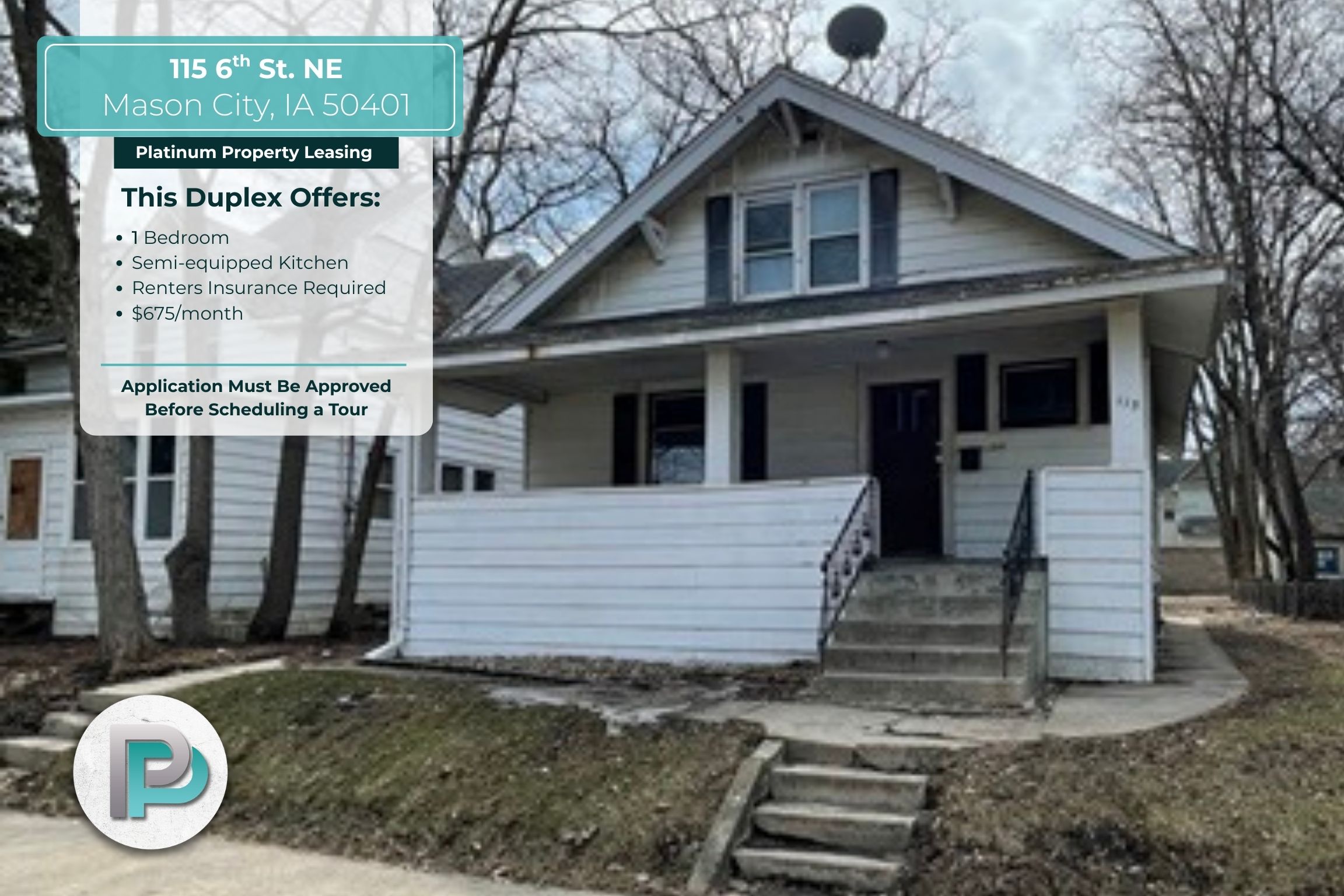 Duplex For Rent-115 6th St. NE-$675