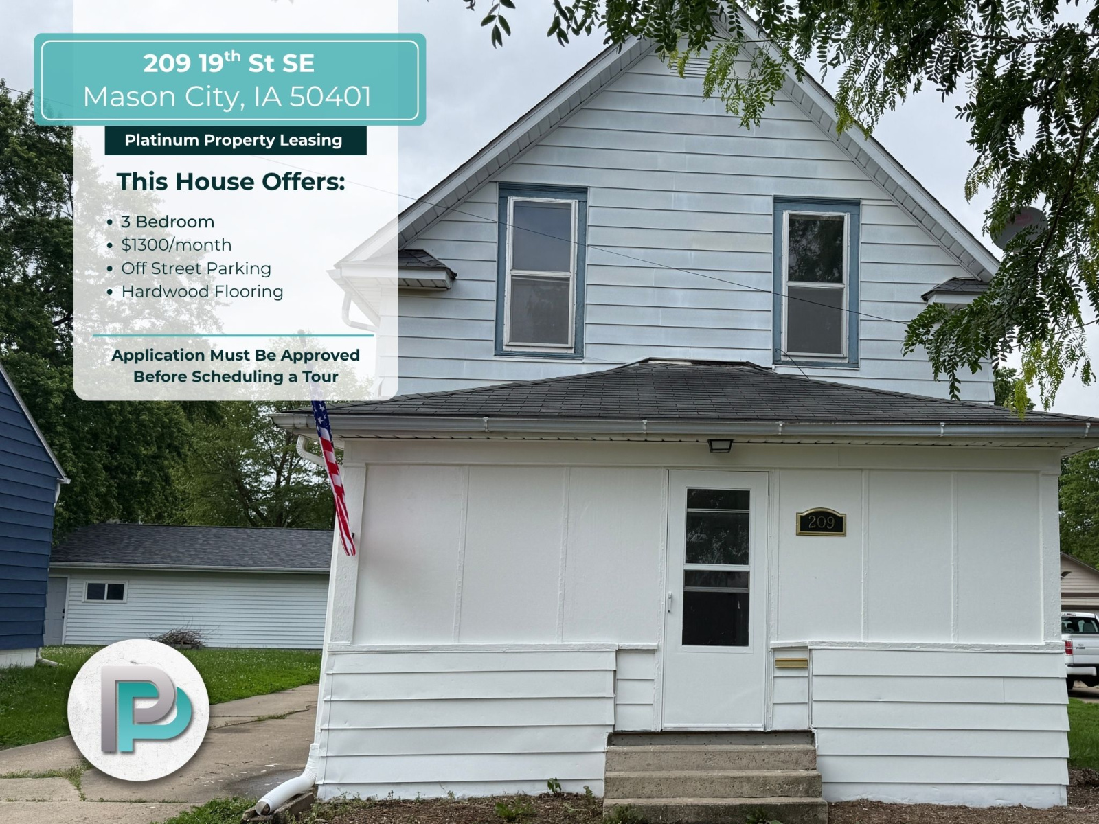 209 19th St SE, Mason City, Iowa 50401, 3 Bedrooms Bedrooms, ,1 BathroomBathrooms,House,For Rent,19th St SE,1357