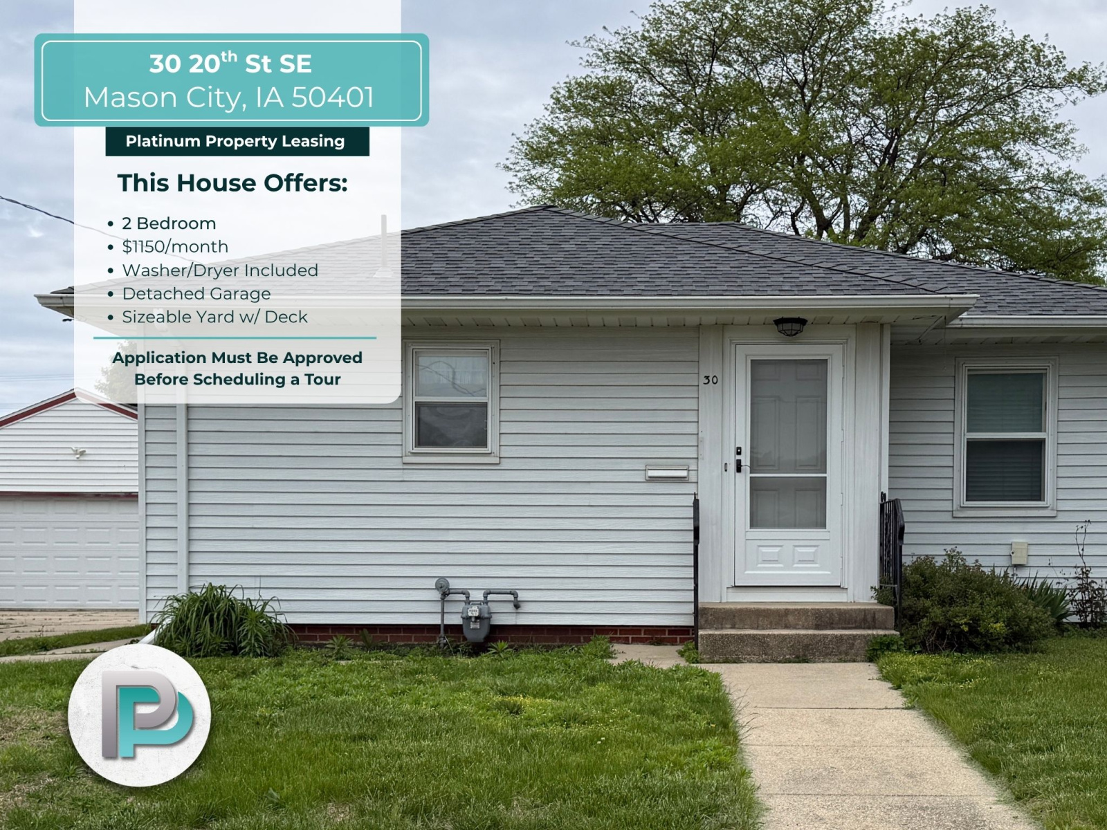 30 20th St SE, Mason City, Iowa 50401, 2 Bedrooms Bedrooms, ,1 BathroomBathrooms,House,For Rent,20th St SE ,1361