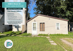 5288 S Shore Drive, Clear Lake, Iowa 50428, ,House,For Rent,S Shore Drive,1030