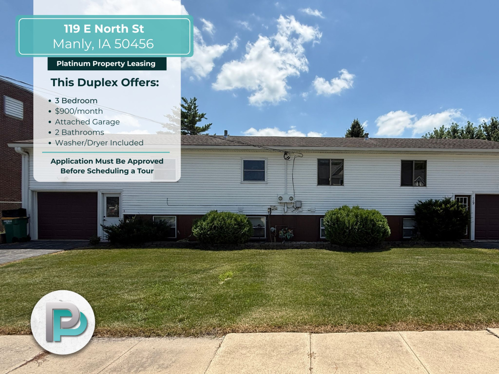 119 E North St, Manly, Iowa 50456, 3 Bedrooms Bedrooms, ,2 BathroomsBathrooms,Duplex,For Rent,E North St,1367