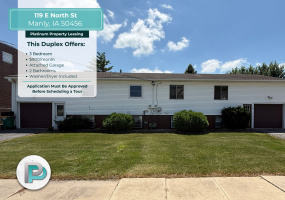 119 E North St, Manly, Iowa 50456, 3 Bedrooms Bedrooms, ,2 BathroomsBathrooms,Duplex,For Rent,E North St,1367