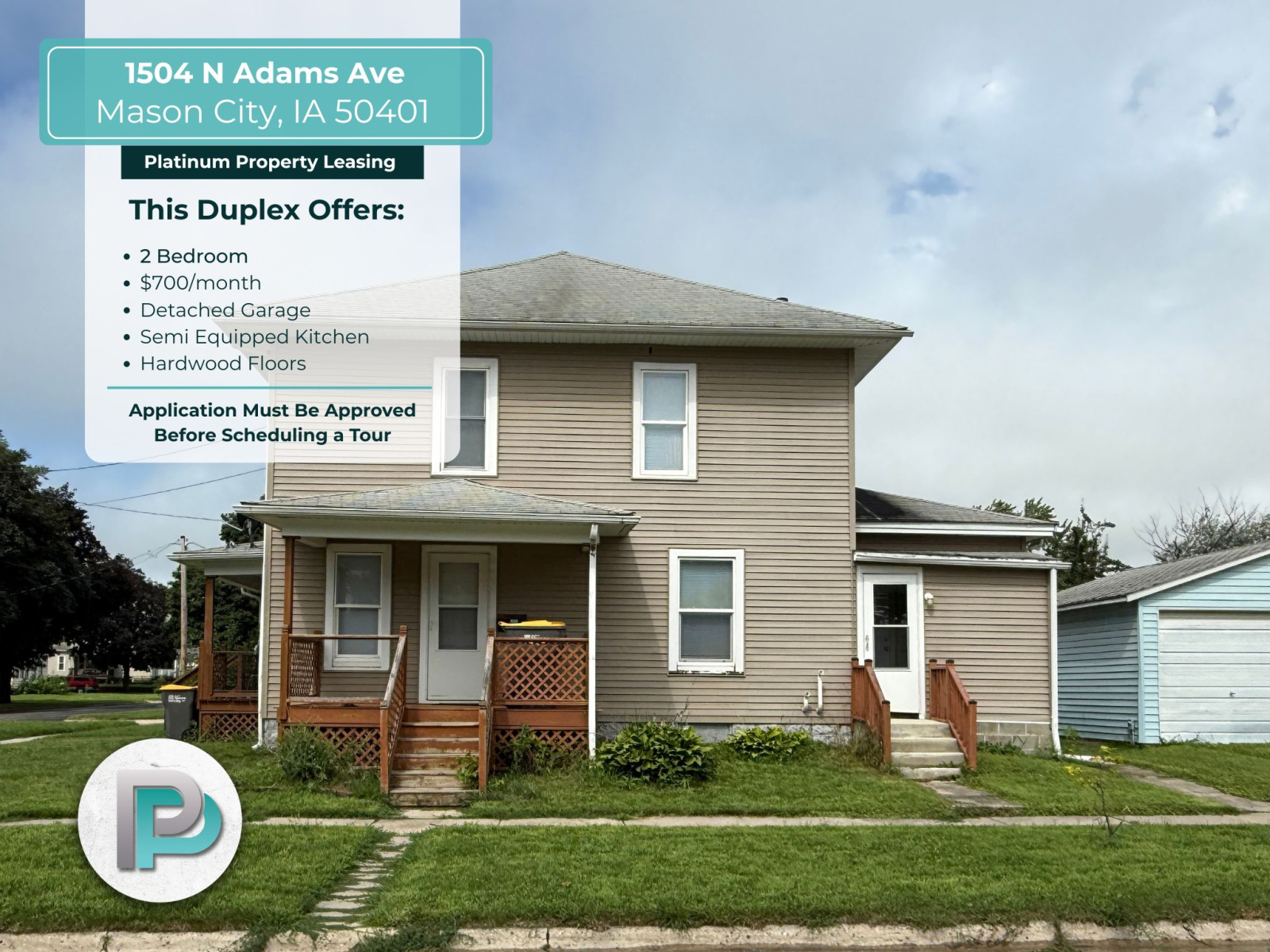 1504 N Adams Ave, Mason City, Iowa 50401, 2 Bedrooms Bedrooms, ,1 BathroomBathrooms,Duplex,For Rent,N Adams Ave,1368