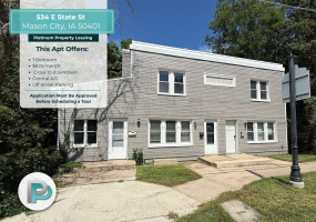 534 E State St, Mason City, Iowa 50401, 1 Bedroom Bedrooms, ,1 BathroomBathrooms,Apartment,For Rent,E State St ,1380