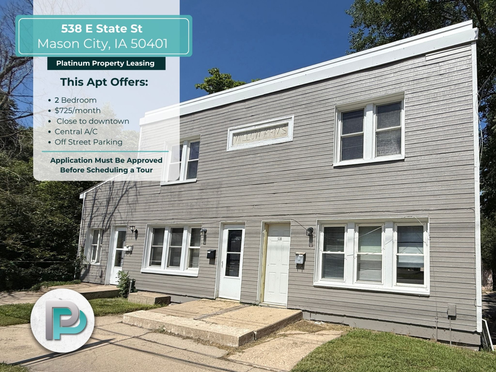 538 E State St, Mason City, Iowa 50401, 2 Bedrooms Bedrooms, ,1 BathroomBathrooms,Apartment,For Rent,E State St ,1382