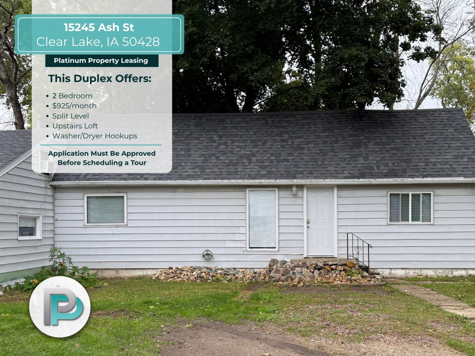 15245 Ash St, Clear Lake, Iowa 50428, 2 Bedrooms Bedrooms, ,1 BathroomBathrooms,Duplex,For Rent,Ash St,1384