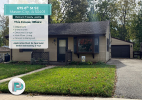 675 8th St SE, Mason City, Iowa 50401, 2 Bedrooms Bedrooms, ,1 BathroomBathrooms,House,For Rent,8th St SE ,1397